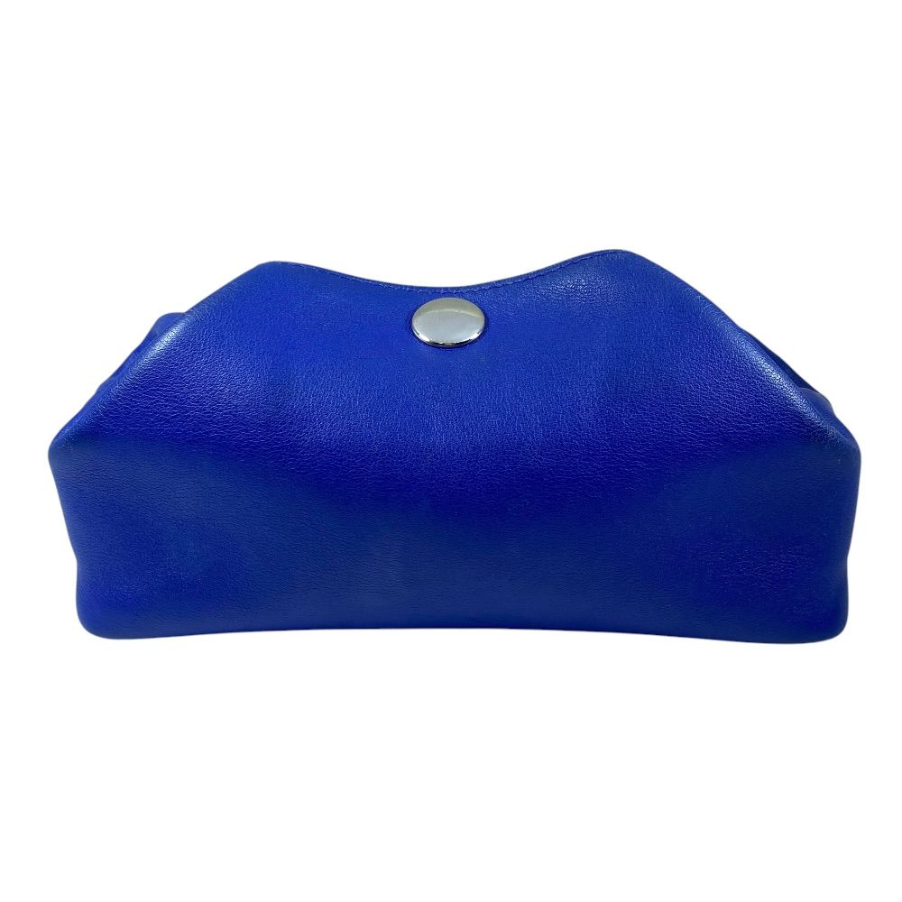 Hermes Bee Pop Pen Case Pouch Leather Blue Carrying Practical
