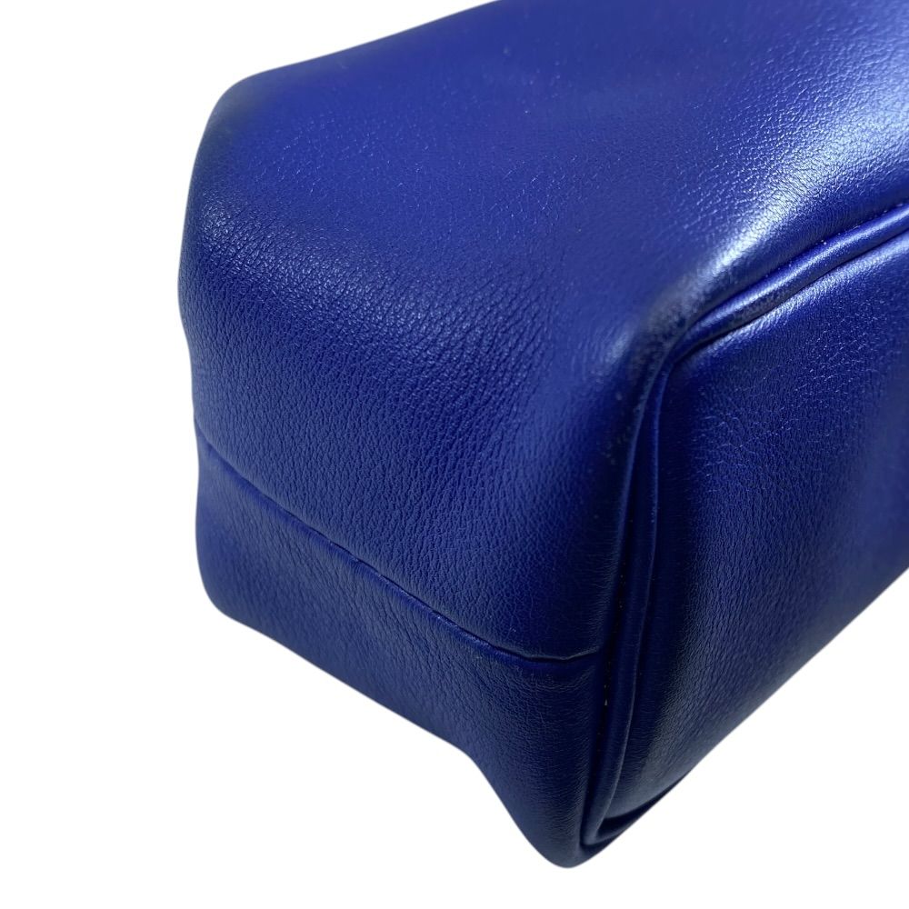 Hermes Bee Pop Pen Case Pouch Leather Blue Carrying Practical — view 5