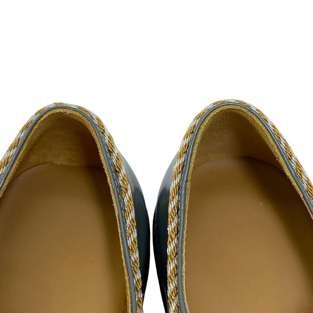 Gucci Kids Interlocking Loafers Lace Up Shoes Leather Gray Going to Kindergarten — view 7