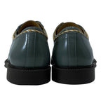 Gucci Kids Interlocking Loafers Lace Up Shoes Leather Gray Going to Kindergarten — view 4