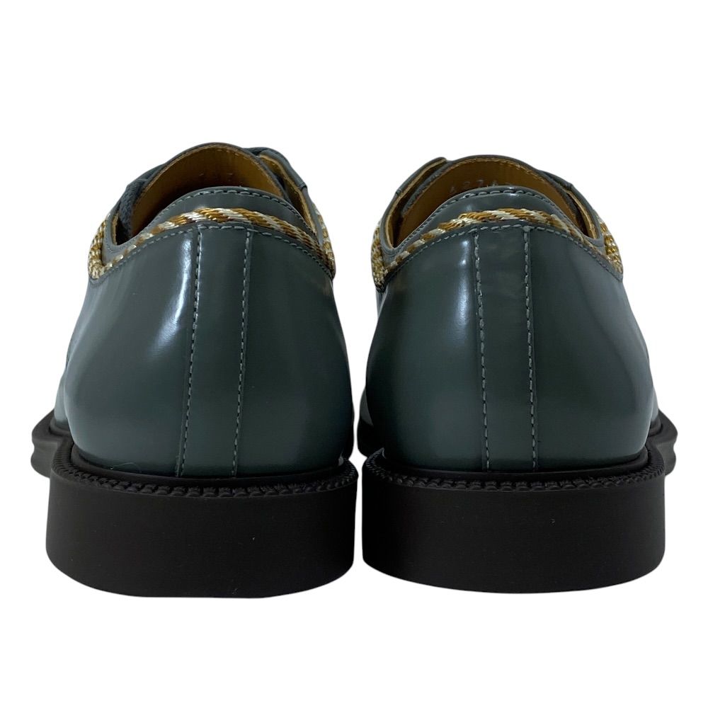 Gucci Kids Interlocking Loafers Lace Up Shoes Leather Gray Going to Kindergarten — view 4