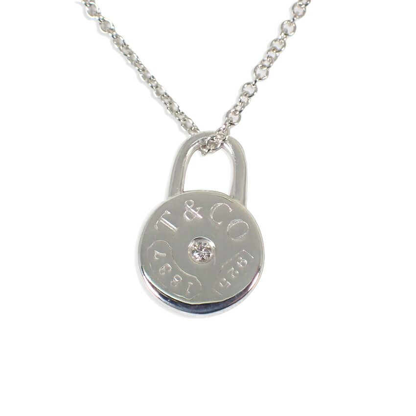 Tiffany & Co 925 Diamond Lock Pendant