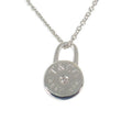 Tiffany & Co 925 Diamond Lock Pendant