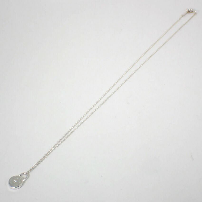 Tiffany & Co 925 Diamond Lock Pendant — view 5