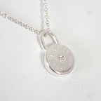 Tiffany & Co 925 Diamond Lock Pendant — view 3