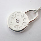 Tiffany & Co 925 Diamond Lock Pendant — view 6