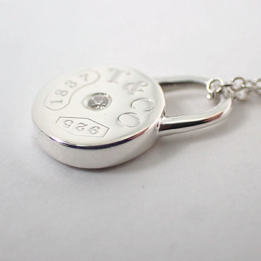 Tiffany & Co 925 Diamond Lock Pendant — view 8