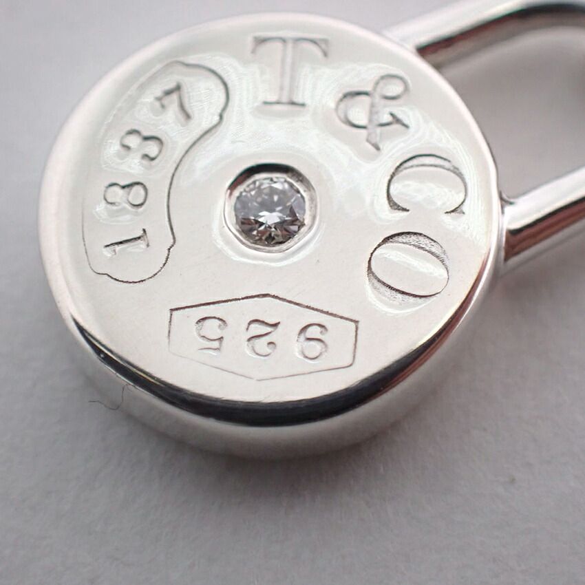 Tiffany & Co 925 Diamond Lock Pendant — view 7