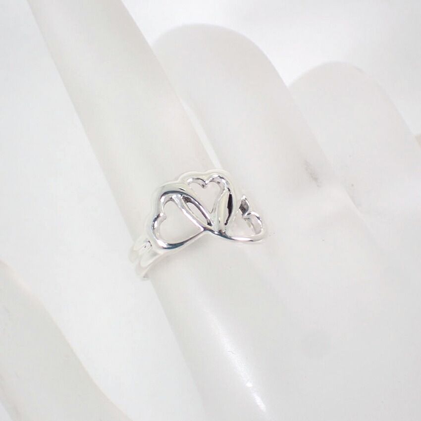 Tiffany & Co 925 Triple Heart Ring — view 6