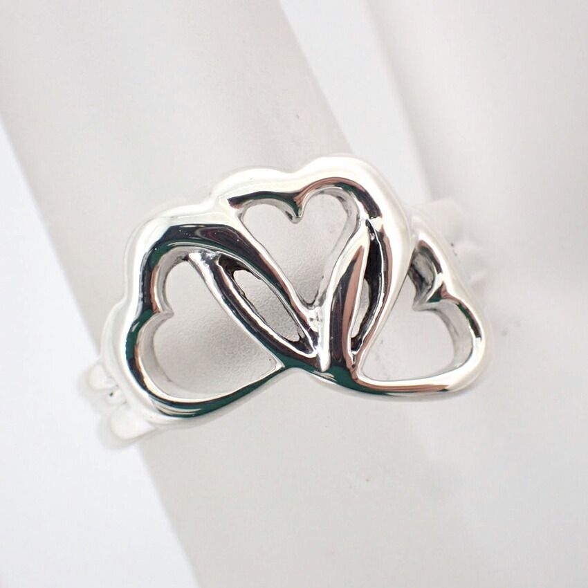 Tiffany & Co 925 Triple Heart Ring — view 5
