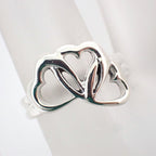 Tiffany & Co 925 Triple Heart Ring — view 5