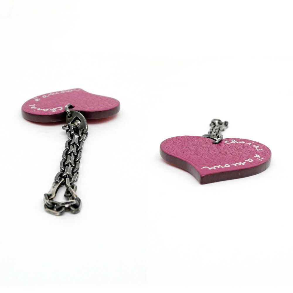 Hermes Bag Charm Heart Valentine's Day Limited Red Orange Key Holder — view 4