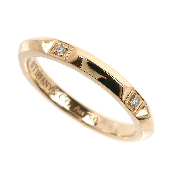 Tiffany & Co 18k Pink Gold True Band Diamond Ring