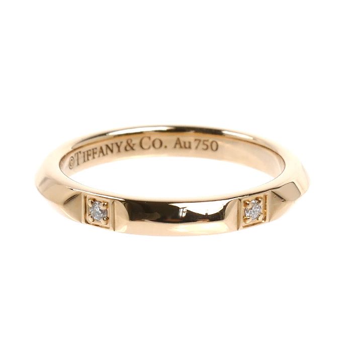 Tiffany & Co 18k Pink Gold True Band Diamond Ring — view 3
