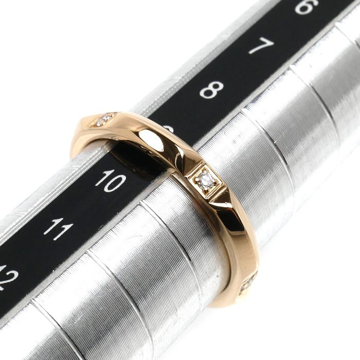 Tiffany & Co 18k Pink Gold True Band Diamond Ring — view 6