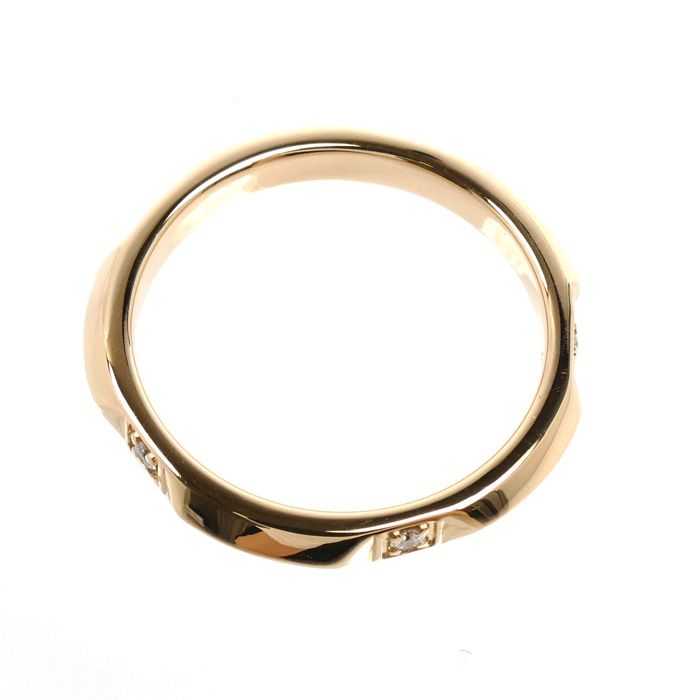 Tiffany & Co 18k Pink Gold True Band Diamond Ring — view 4