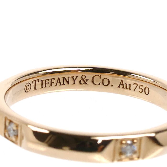 Tiffany & Co 18k Pink Gold True Band Diamond Ring — view 5