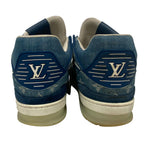 Louis Vuitton Monogram Denim LV Trainer Sneakers Blue — view 3