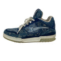 Louis Vuitton Monogram Denim LV Trainer Sneakers Blue