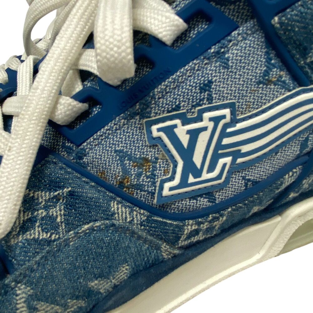 Louis Vuitton Monogram Denim LV Trainer Sneakers Blue — view 4