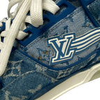Louis Vuitton Monogram Denim LV Trainer Sneakers Blue — view 4