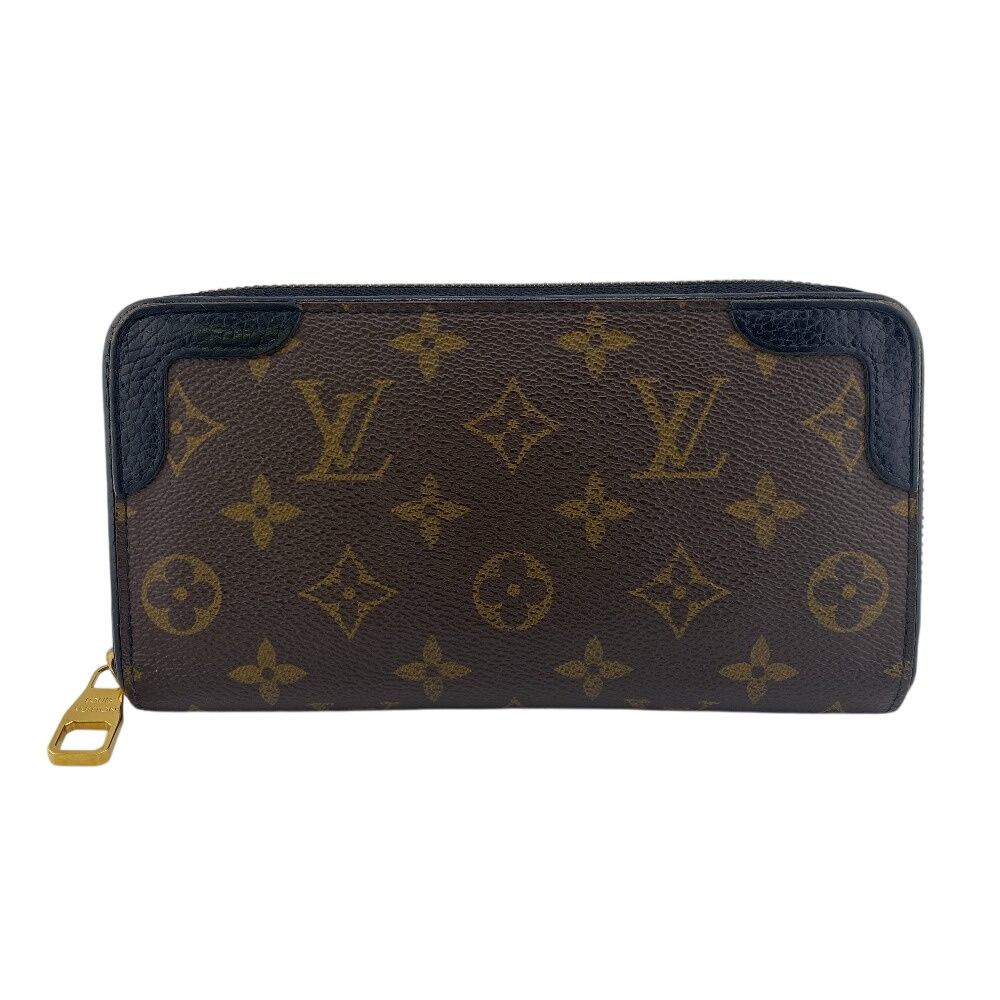 Louis Vuitton Zippy Wallet Retiro Zip Around Monogram Leather Brown