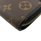 Louis Vuitton Zippy Wallet Retiro Zip Around Monogram Leather Brown — view 6