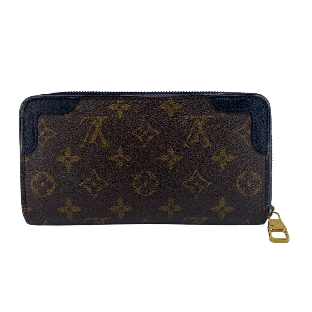 Louis Vuitton Zippy Wallet Retiro Zip Around Monogram Leather Brown — view 2