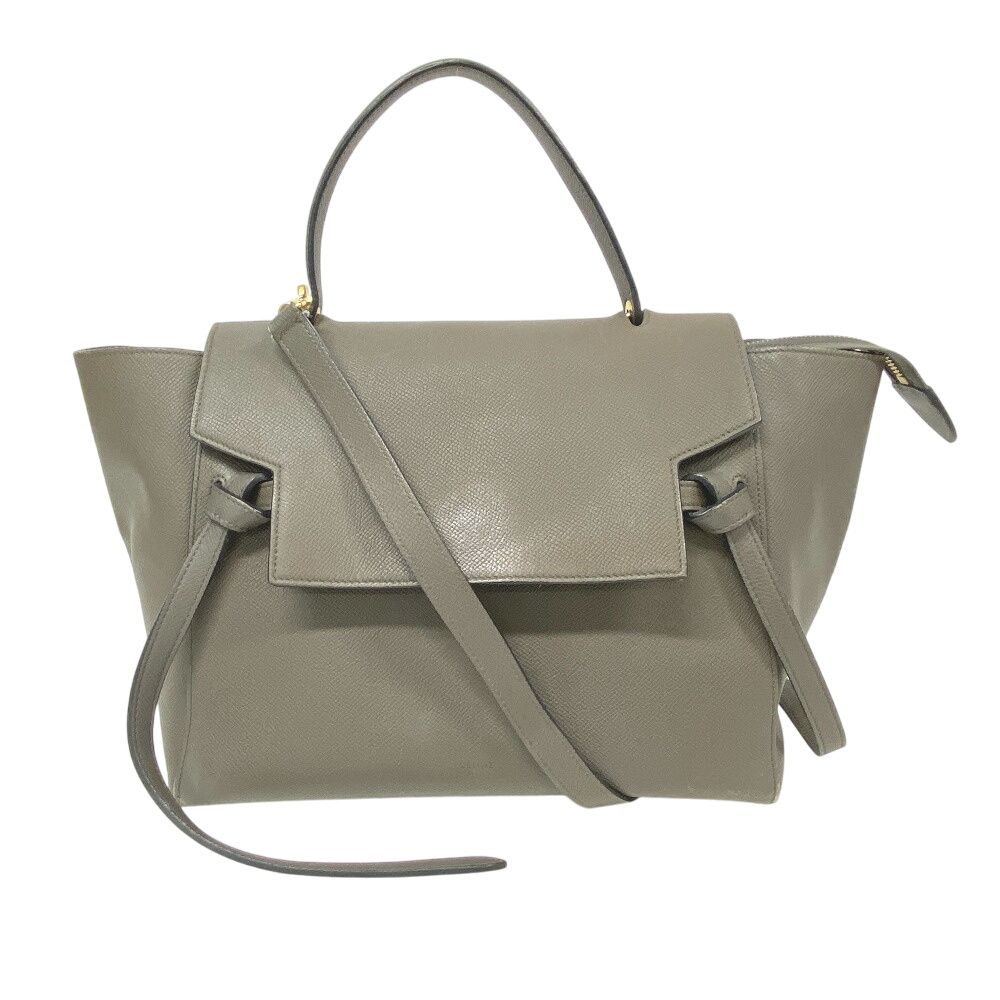 Celine Mini 2-Way Belt Bag Leather Gray