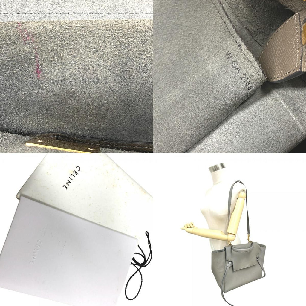 Celine Mini 2-Way Belt Bag Leather Gray — view 8