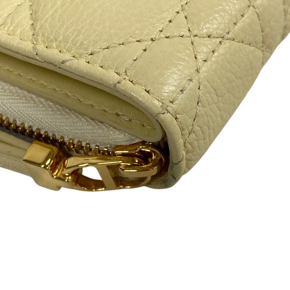 Dior Scarlet Leather Bifold Wallet Yellow — view 6