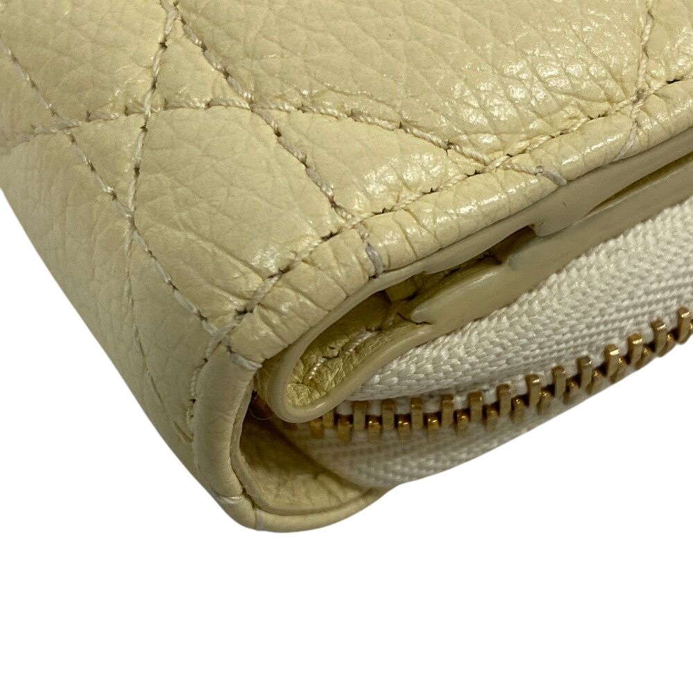 Dior Scarlet Leather Bifold Wallet Yellow — view 5