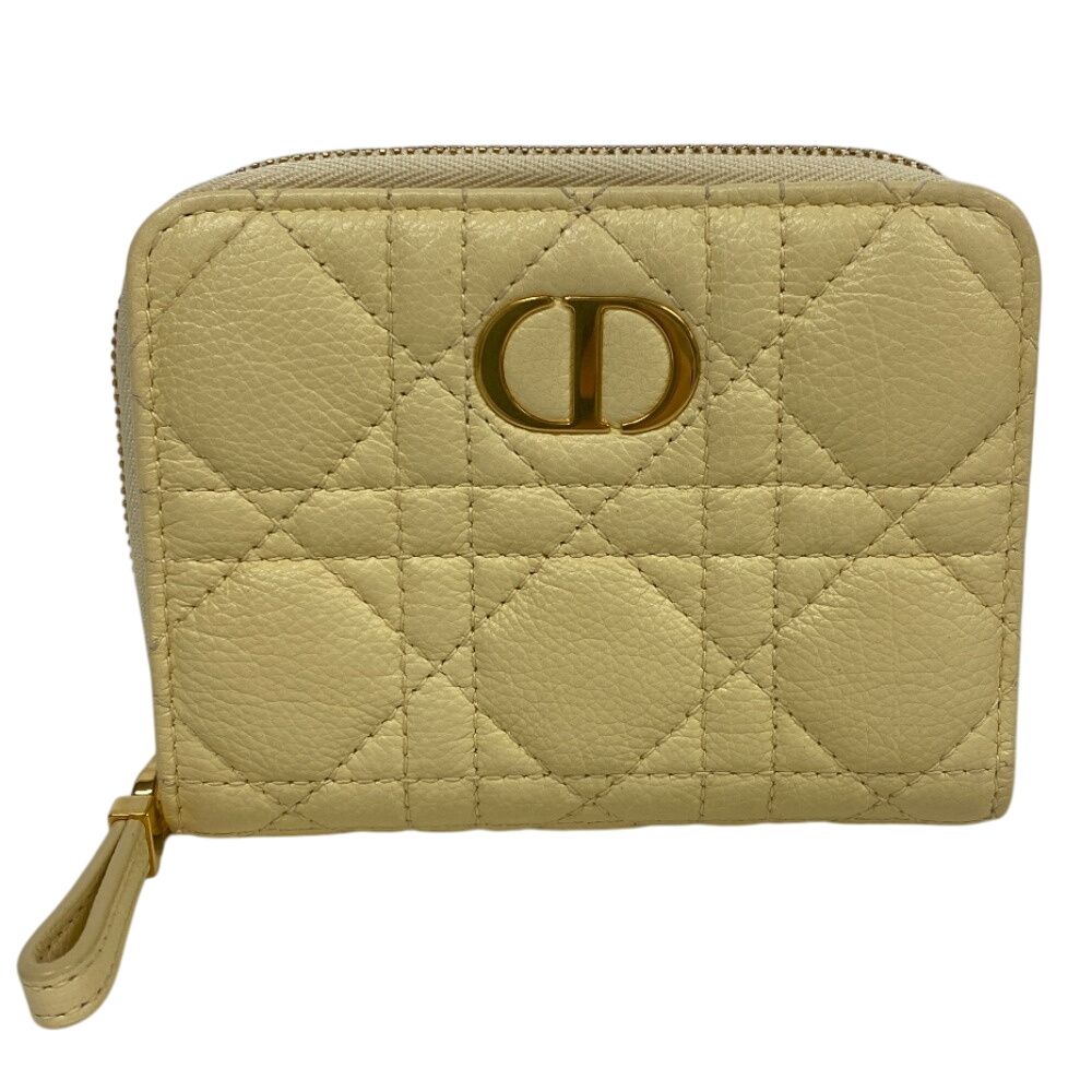 Dior Scarlet Leather Bifold Wallet Yellow