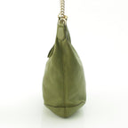 Gucci Soho Leather Rocking Chain Shoulder Bag Green — view 4