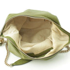 Gucci Soho Leather Rocking Chain Shoulder Bag Green — view 7