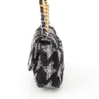Chanel 19 Tweed Chain Shoulder Bag White Black Gold Silver — view 3