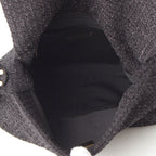 Chanel 25k Tweed Large Flap Chain Hobo Shoulder Bag Black Gold — view 7