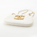 Chanel Lambskin Hobo with Gold White — view 6