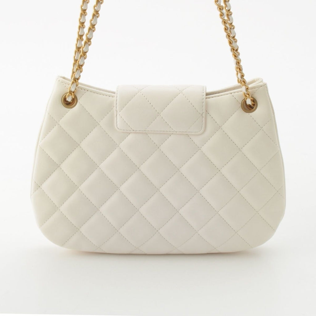 Chanel Lambskin Hobo with Gold White — view 5