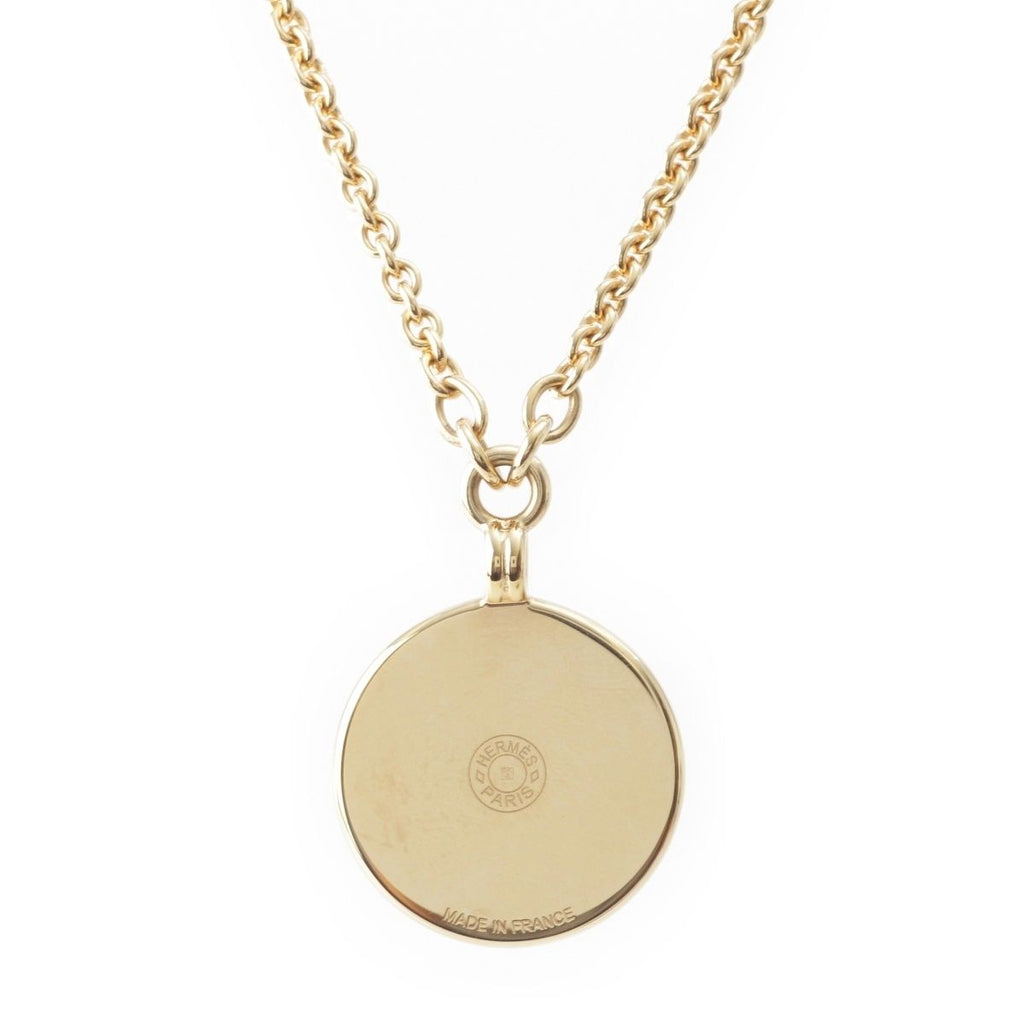 Hermes Medaille Fani Ice Cream Necklace PM Gold Plated — view 2