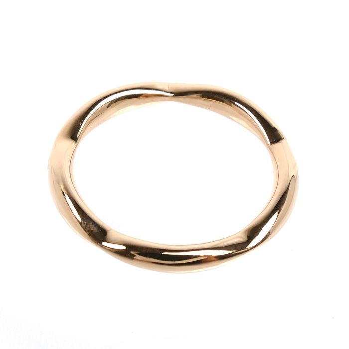 Chanel 18k Pink Gold Camellia Half Eternity Ring Diamond — view 4