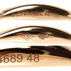 Chanel 18k Pink Gold Camellia Half Eternity Ring Diamond — view 5