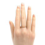 Chanel 18k Pink Gold Camellia Half Eternity Ring Diamond — view 7