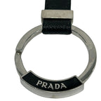 Prada Key Holder Black Silver Leather — view 4