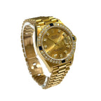 Rolex Watch Datejust Diamond Bezel Saffiano 18k Yellow Gold — view 3