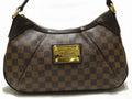 Louis Vuitton Thames PM Shoulder Bag Damier Ebene Gold Plate