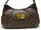 Louis Vuitton Thames PM Shoulder Bag Damier Ebene Gold Plate
