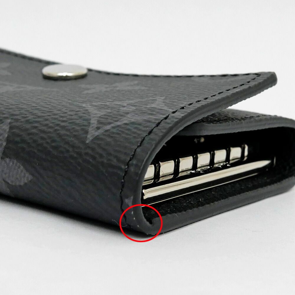 Louis Vuitton Key Case Multicles 6 Monogram Eclipse Black Gray Key Holder — view 5