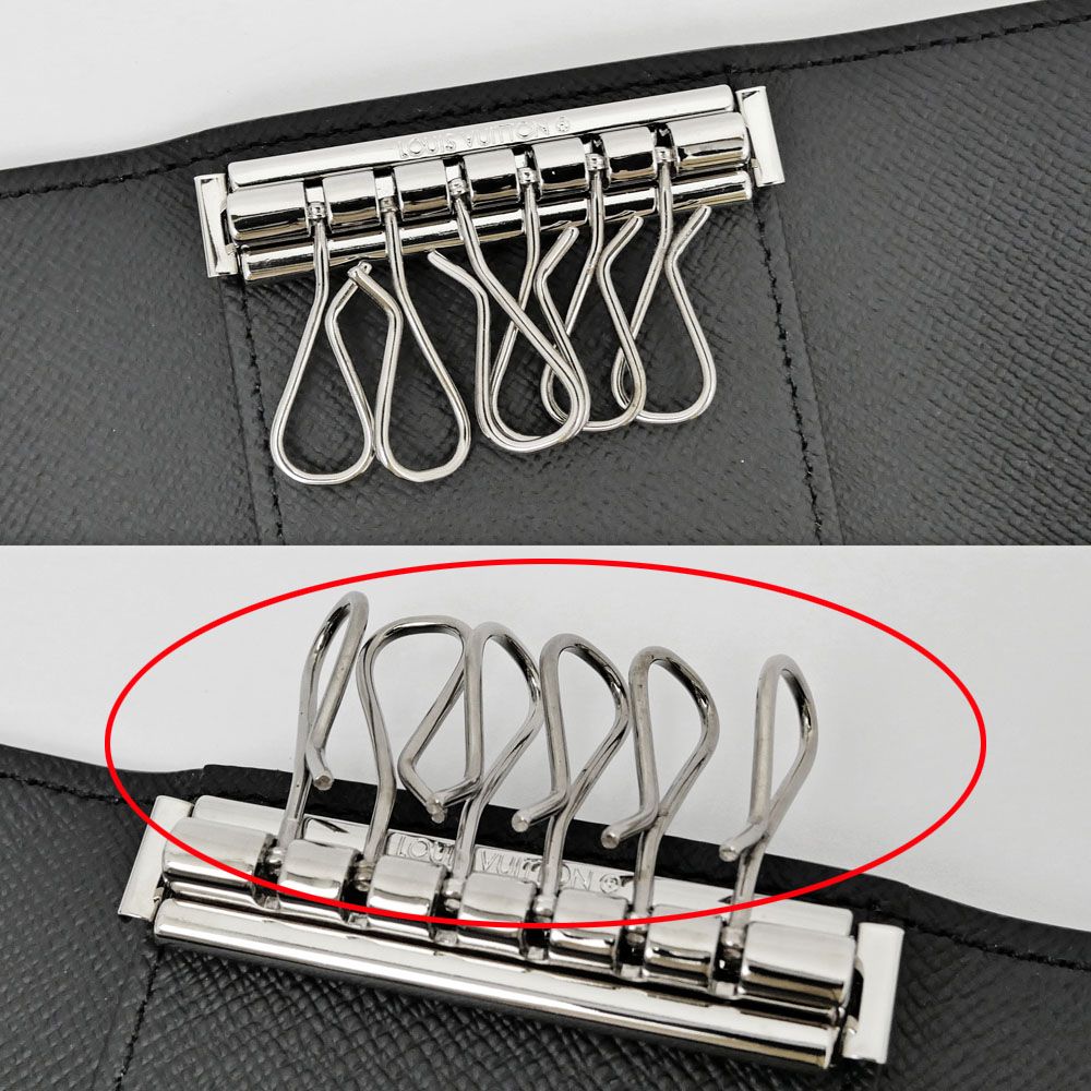 Louis Vuitton Key Case Multicles 6 Monogram Eclipse Black Gray Key Holder — view 8