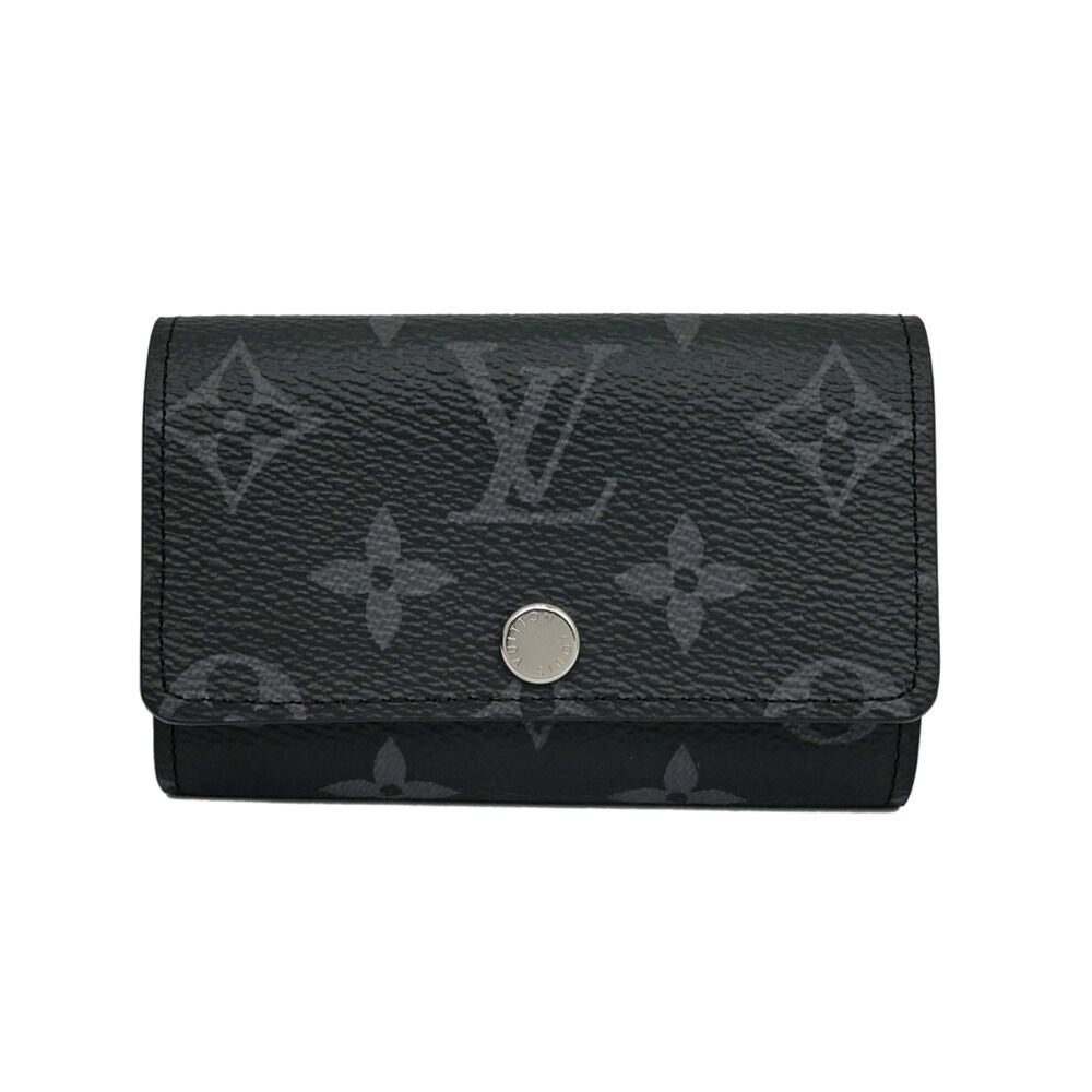 Louis Vuitton Key Case Multicles 6 Monogram Eclipse Black Gray Key Holder